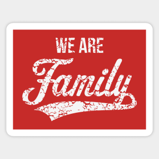 We Are Family (Parents / Father / Mother / Children / Vintage / White) Sticker